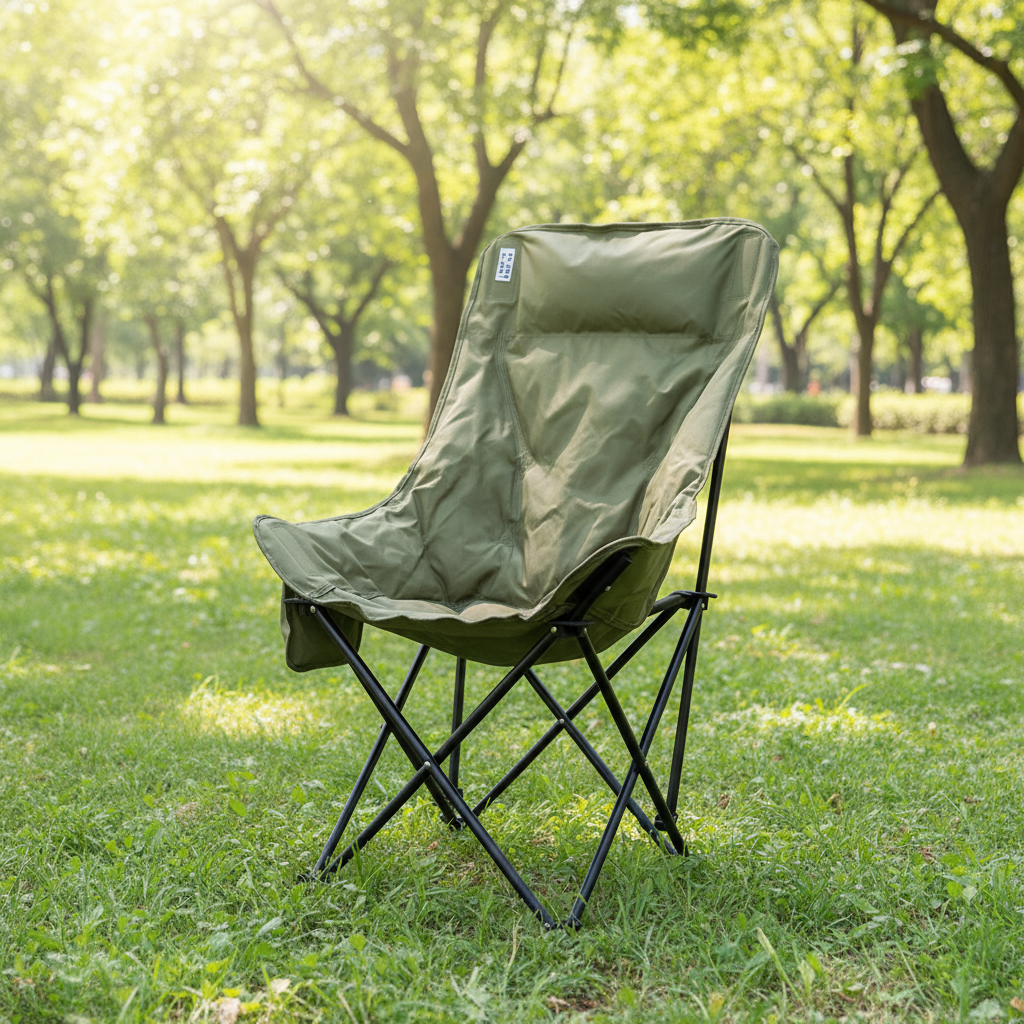 Foldable High-Back Camping Chair with Side Pocket - FC 104