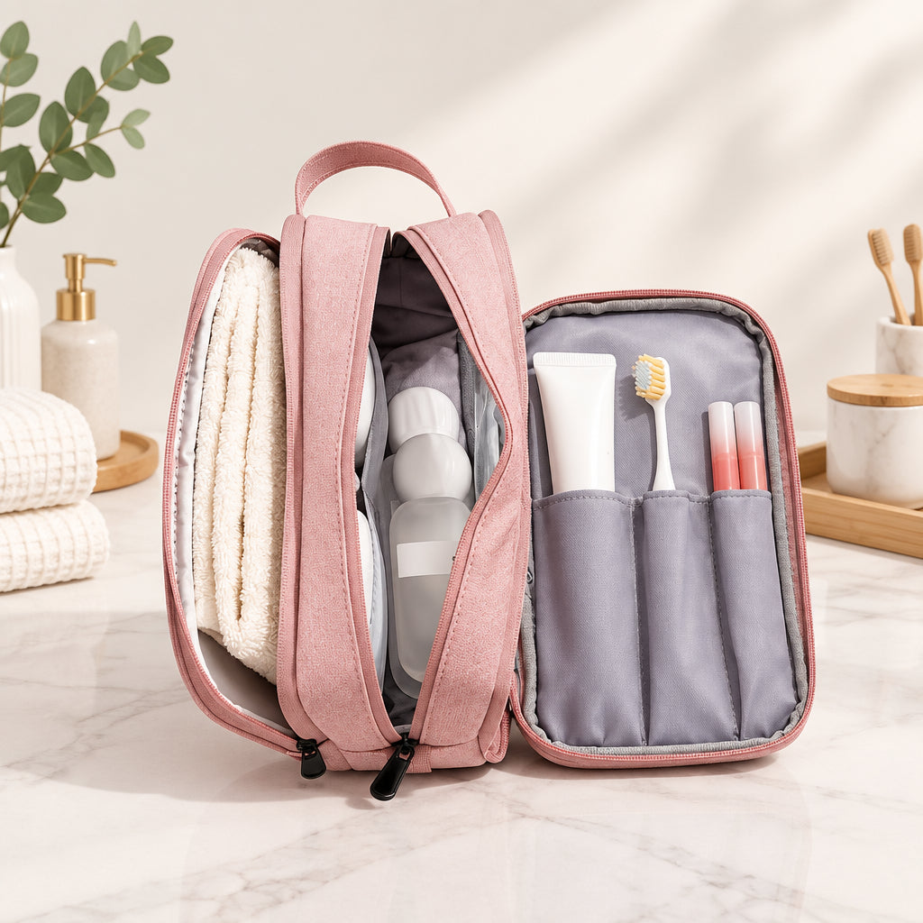 Multilayer Wet and Dry Separation Toiletry Storage Bag