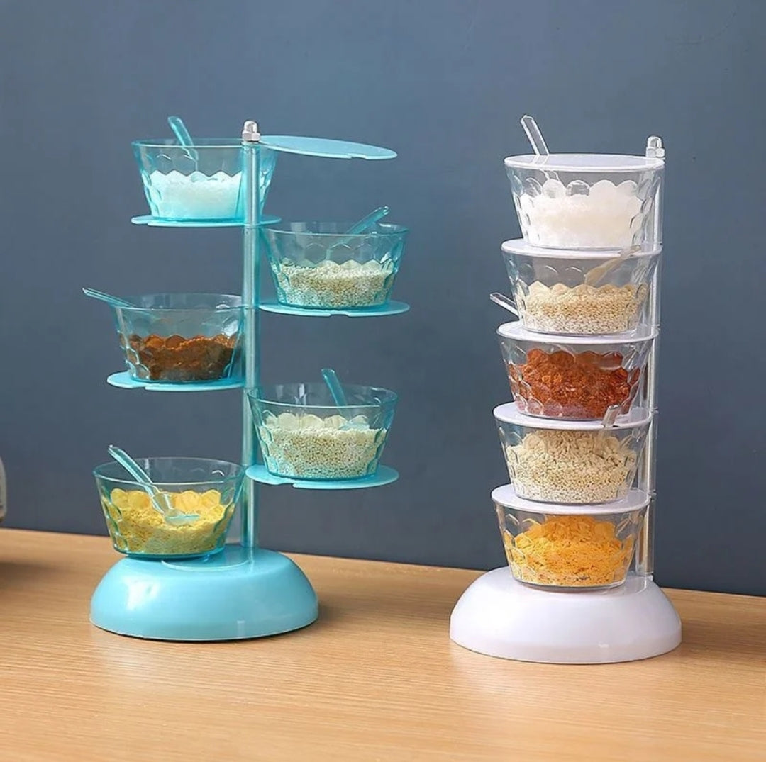 5 layer rotating spice stand