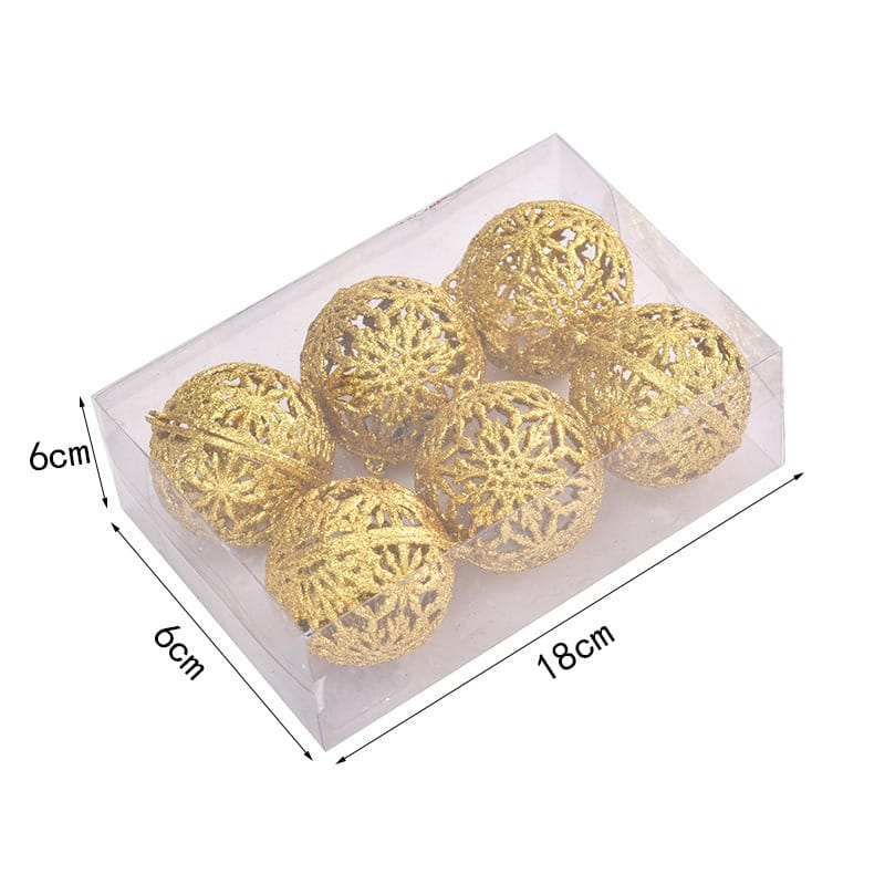 6-Piece 6cm Christmas Ball Ornaments