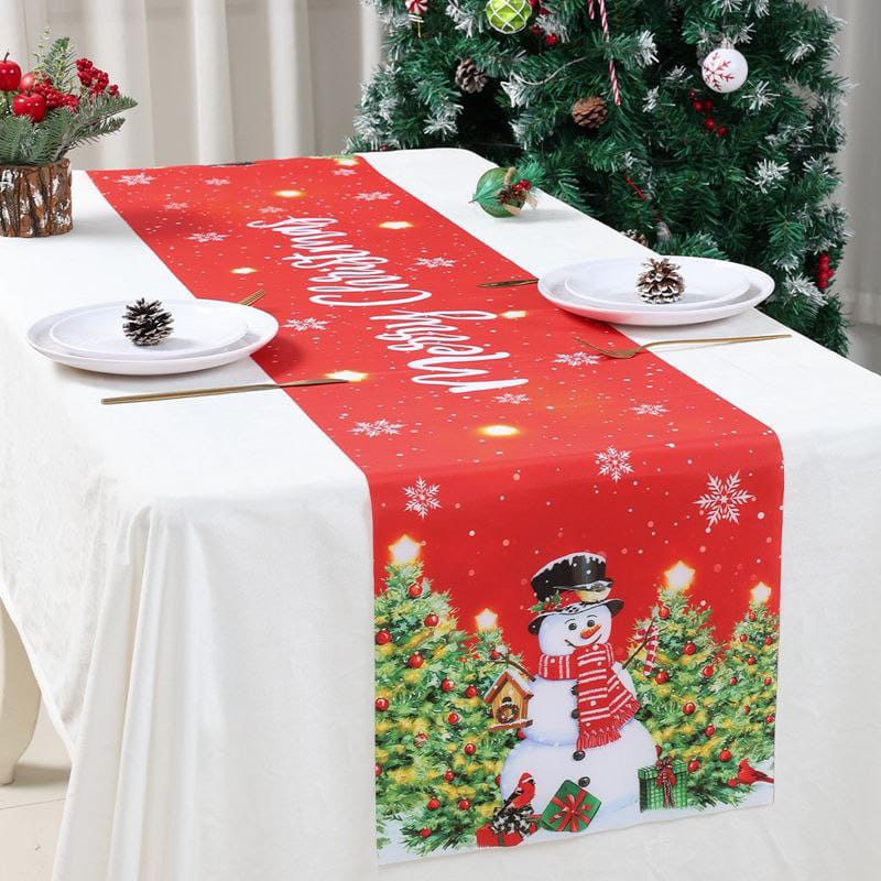 Christmas Table Runner Set with 5 Matching Placemats, 33 × 183cm