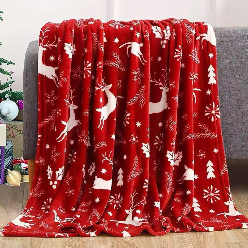 Christmas Sherpa Fleece Throw Blanket