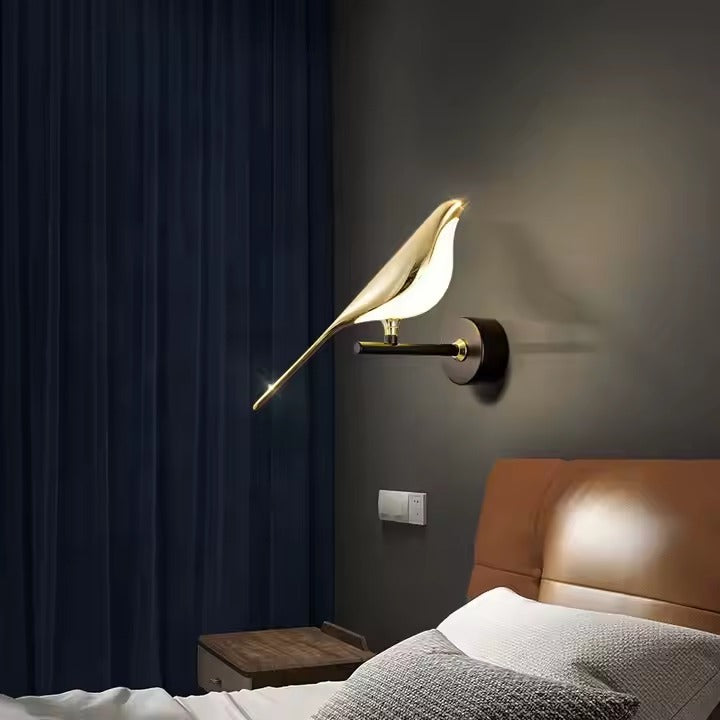 Gold Bird Wall Lamp
