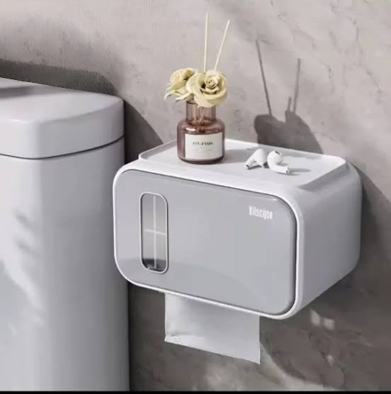 Toilet Paper Holder, Waterproof Bathroom Wall-Mount