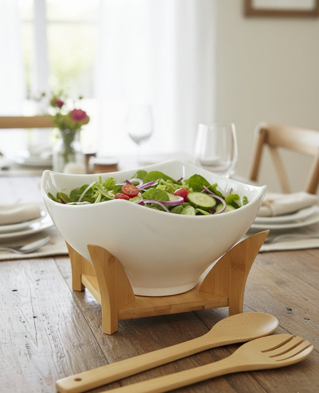 Elegant Ceramic Salad Bowl