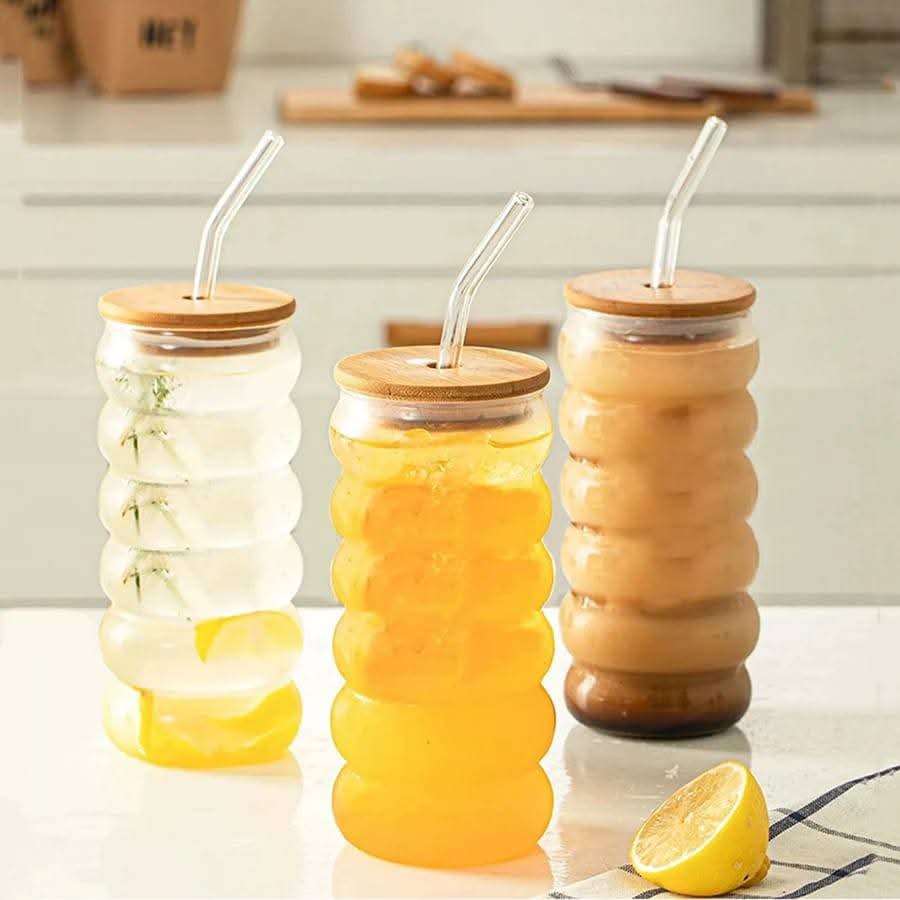 Ripple wave Glass Cup
