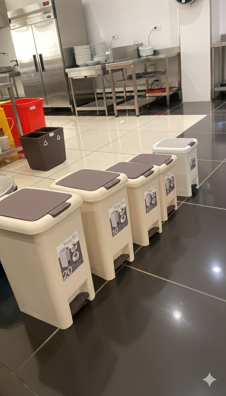 Pedal Push Trash Bins