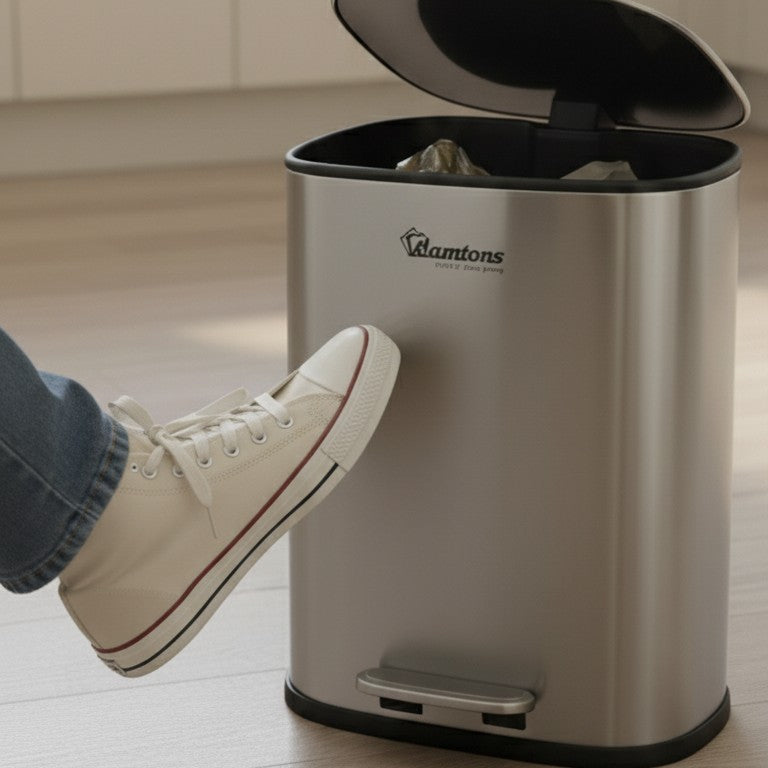 5l pedal bin with inner bin and hands-free foot pedal design