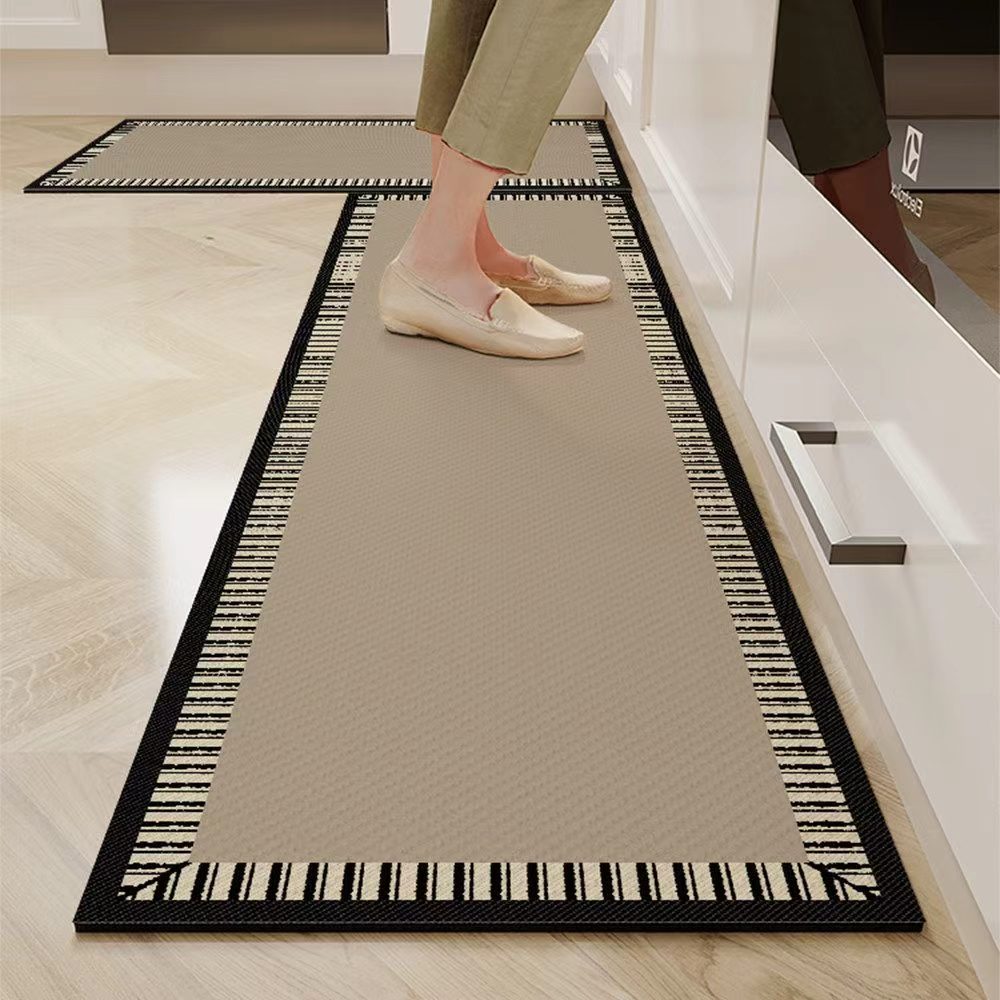 2 Piece Rubber Bottom Anti-Slip Kitchen Mat Set