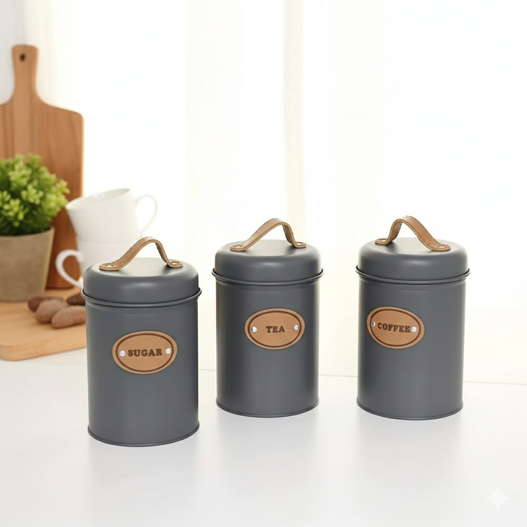 3pc Alloy Canister Set 500g
