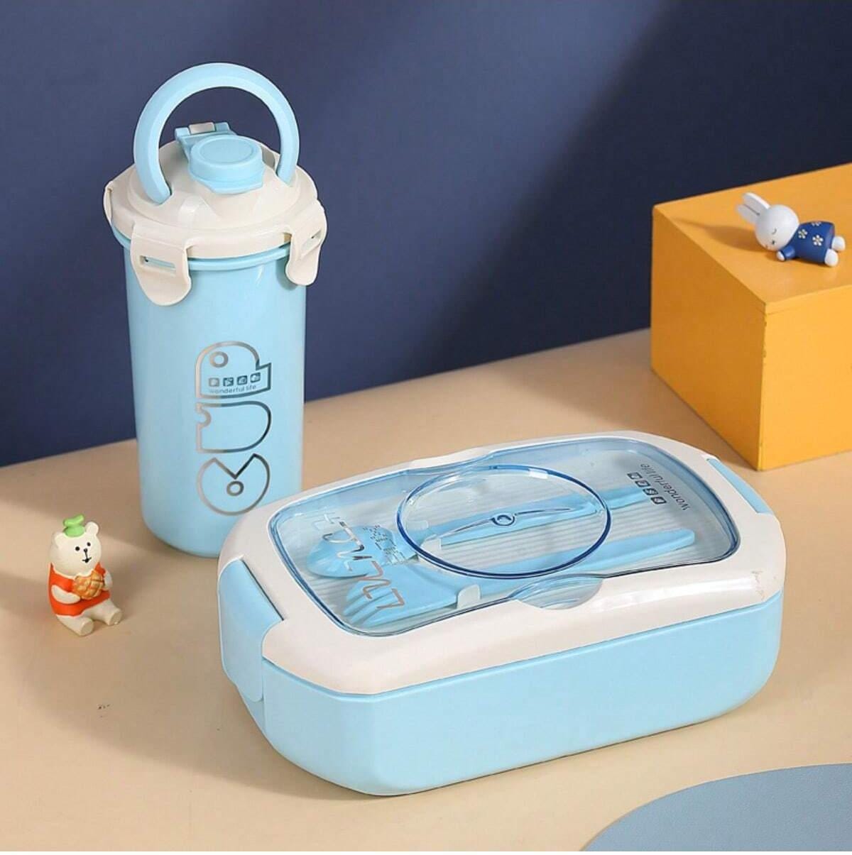 2-in-1 Lunch Box with Water Bottle