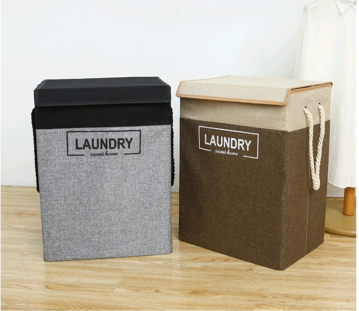 Household Laundry Hamper with Lid 42×30×56 cm, Multi-Purpose Storage Basket for Clothes, Toys, and Household Items, Lightweight and Durable Home Organizer