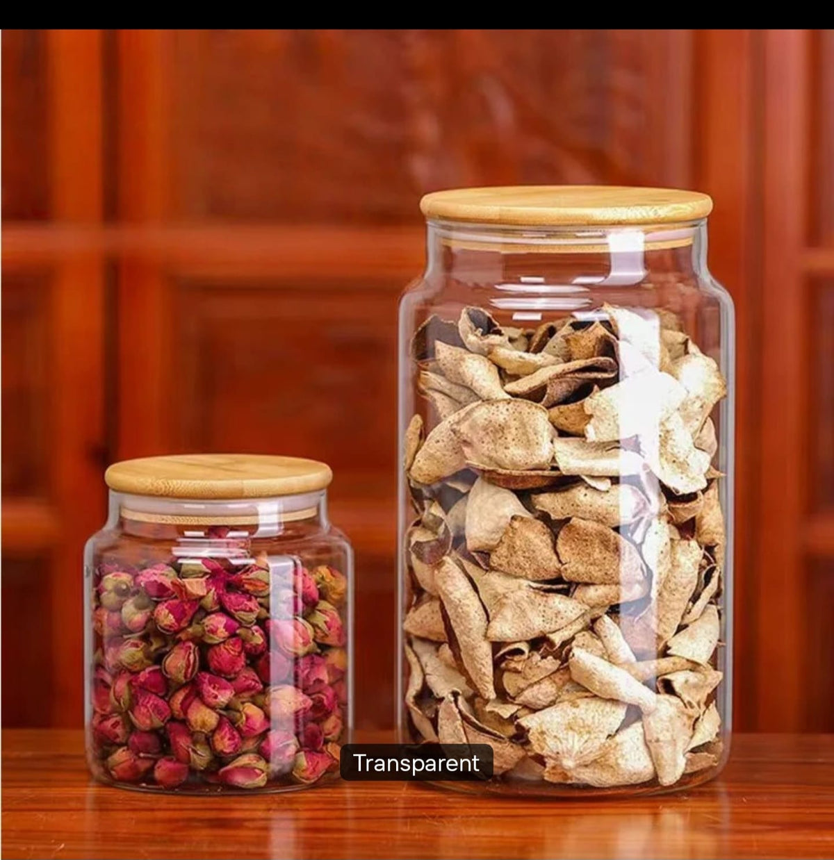 Acrylic Storage Jars with Bamboo Lids