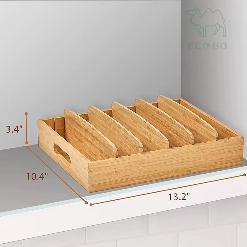Bamboo Adjustable Lid Bathroom Organizer