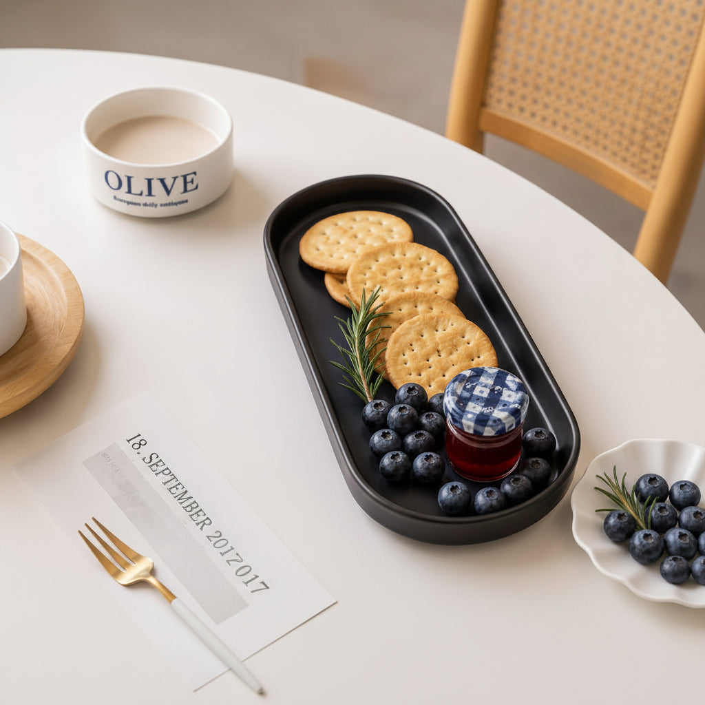 Minimalist Rectangular Ceramic Serving Platters