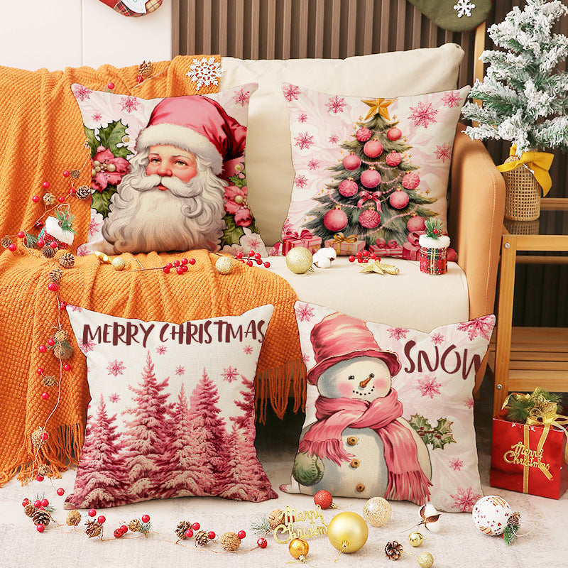 4pcs Christmas Themed Pillow Cases