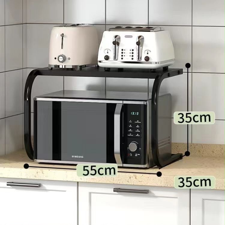 1 Tier Metallic Microwave Organiser Shelf