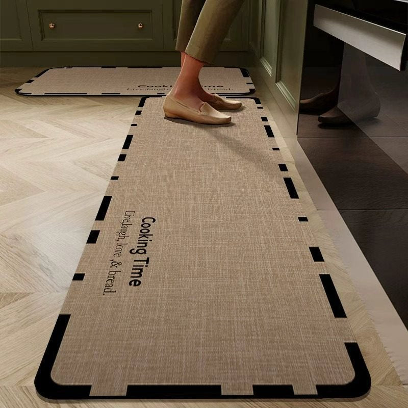2 Piece Rubber Bottom Anti-Slip Kitchen Mat Set