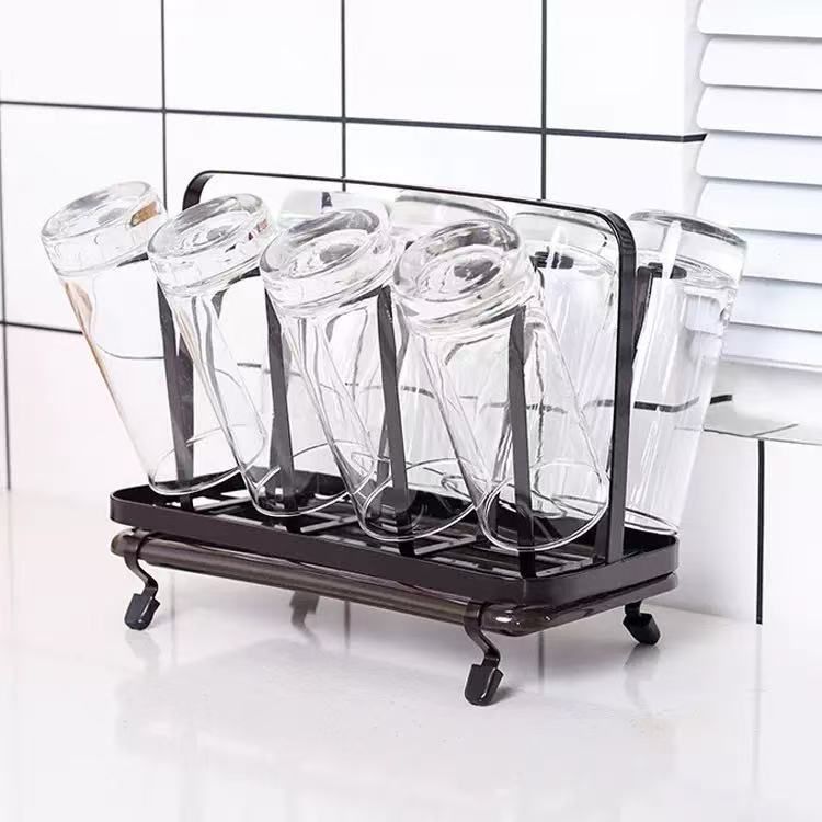 Gemelli Colllection glass cup holder set modern kitchen cup organiser rack space saving cup storage stand elegant home office serving area organiser kitchen décor cup display stand