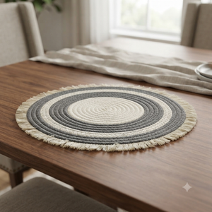 6 Piece Cotton Rope Woven Table Mat Set