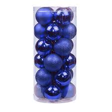 24-Piece Christmas Tree Baubles Set 4cm