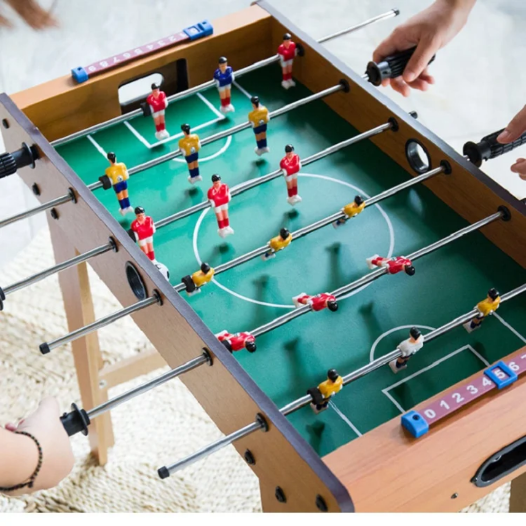 Table football game for kids and family indoor play with sturdy design.