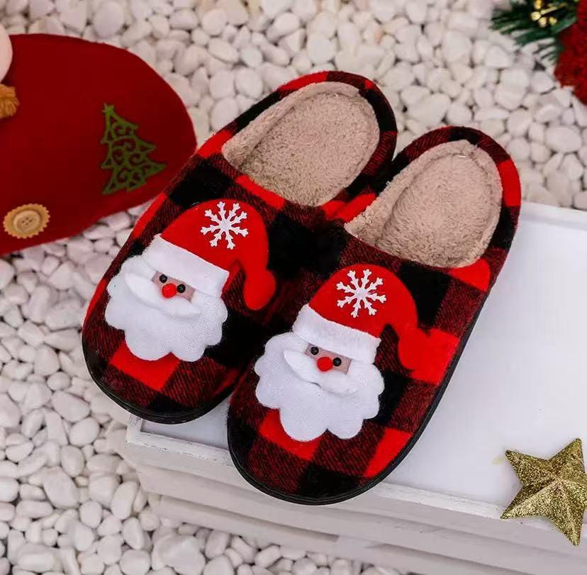 Warm Indoor Shoes with Fluffy Lining and Non-Slip Rubber Sole