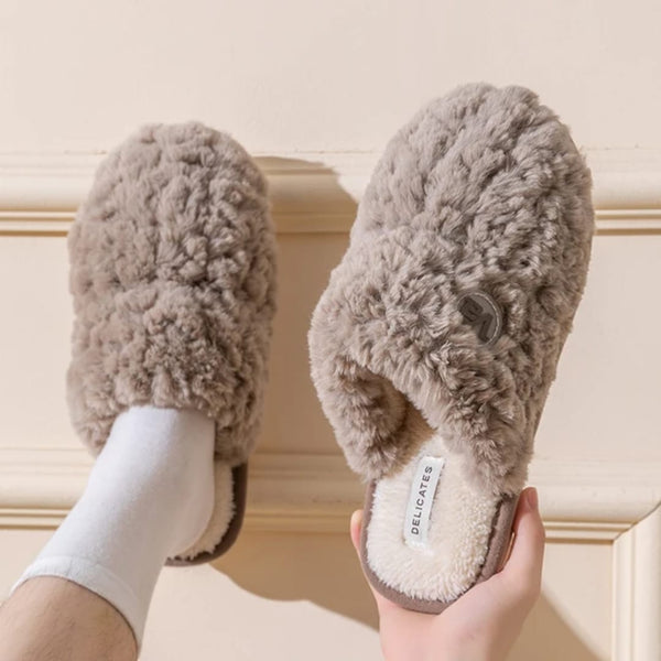 Gemelli Colllection women winter plush slippers fleece lined house shoes warm thick sole anti slip indoor outdoor cosy footwear sizes 38-41