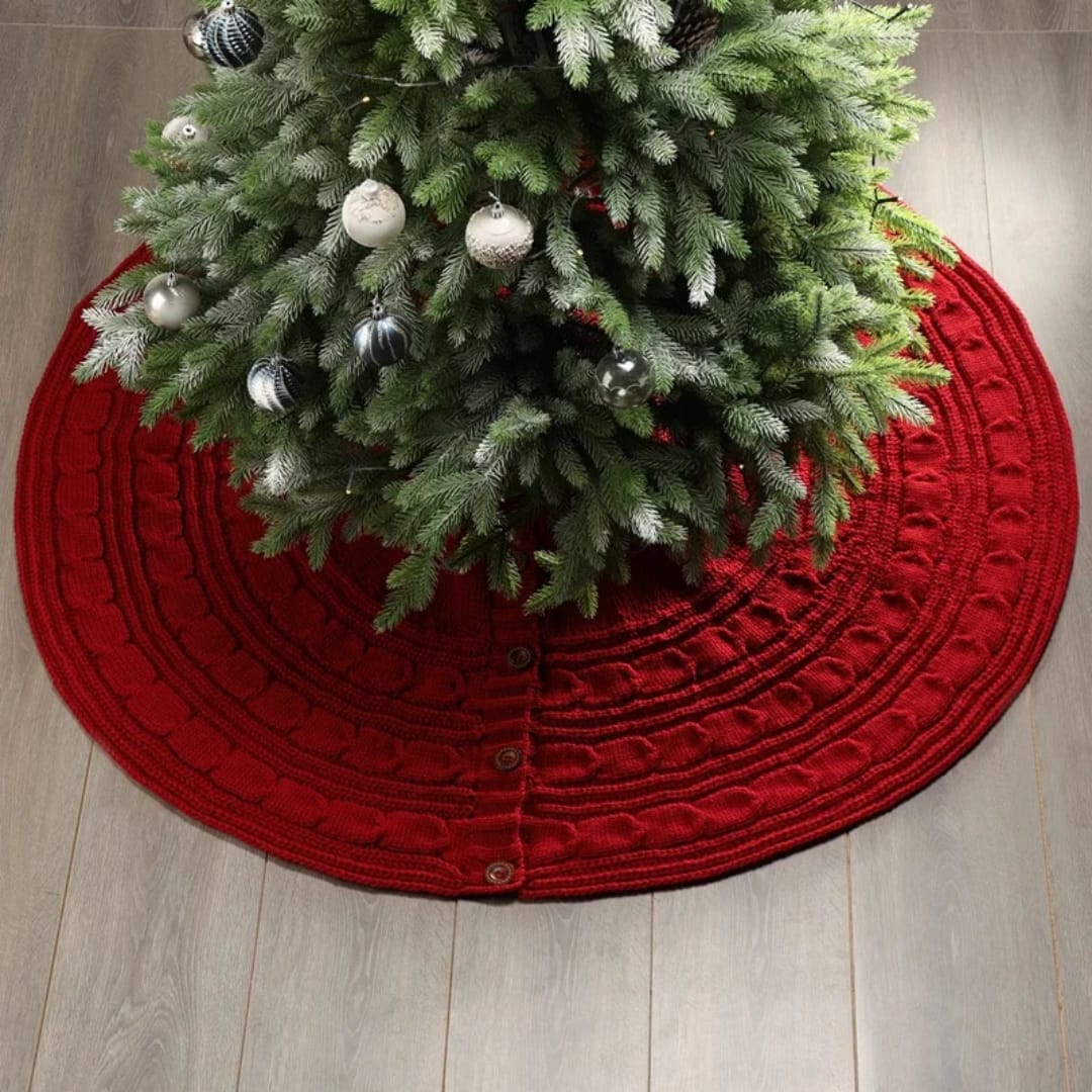 122cm Knitted Christmas Tree Skirt