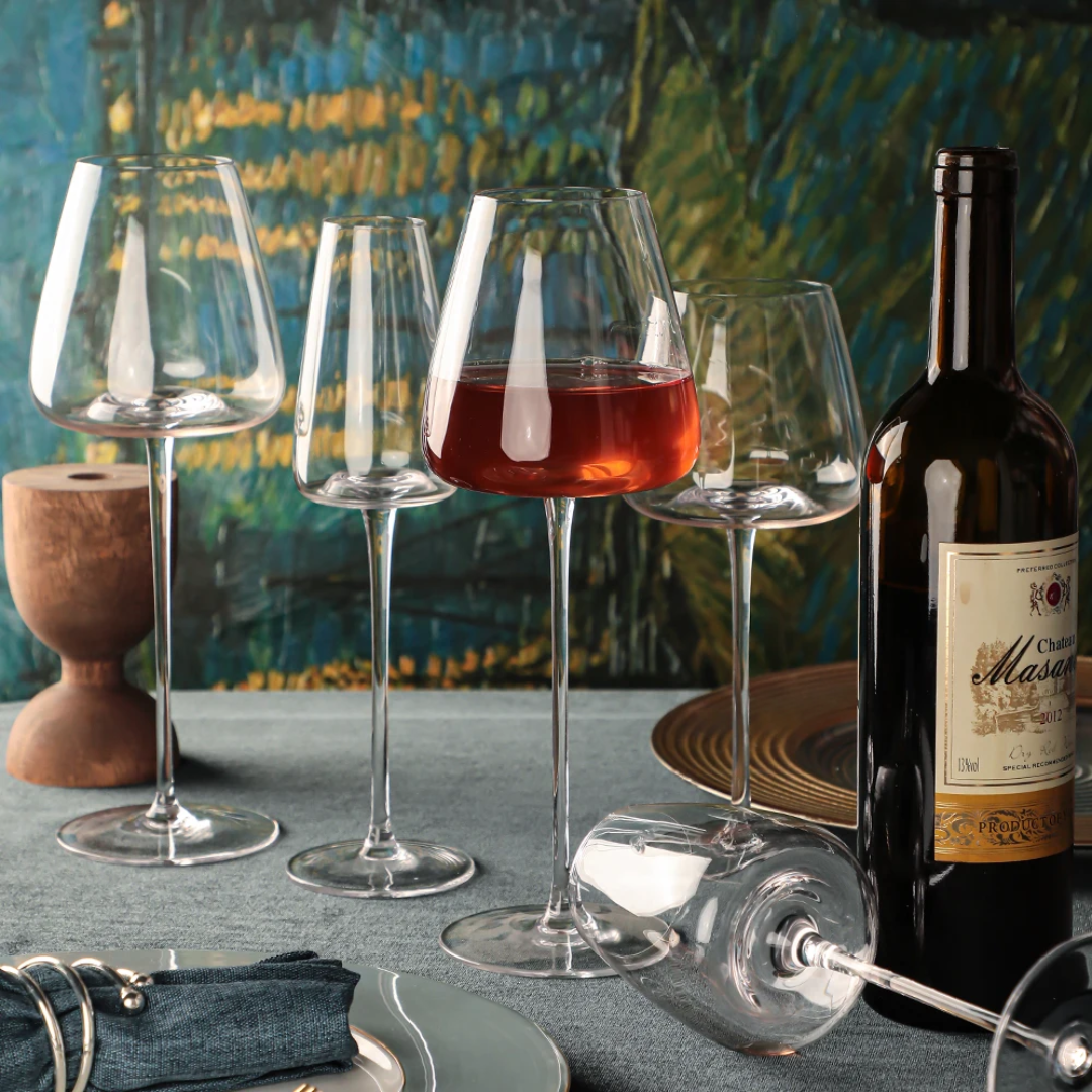 2pcs Long Stem Wine Glasses