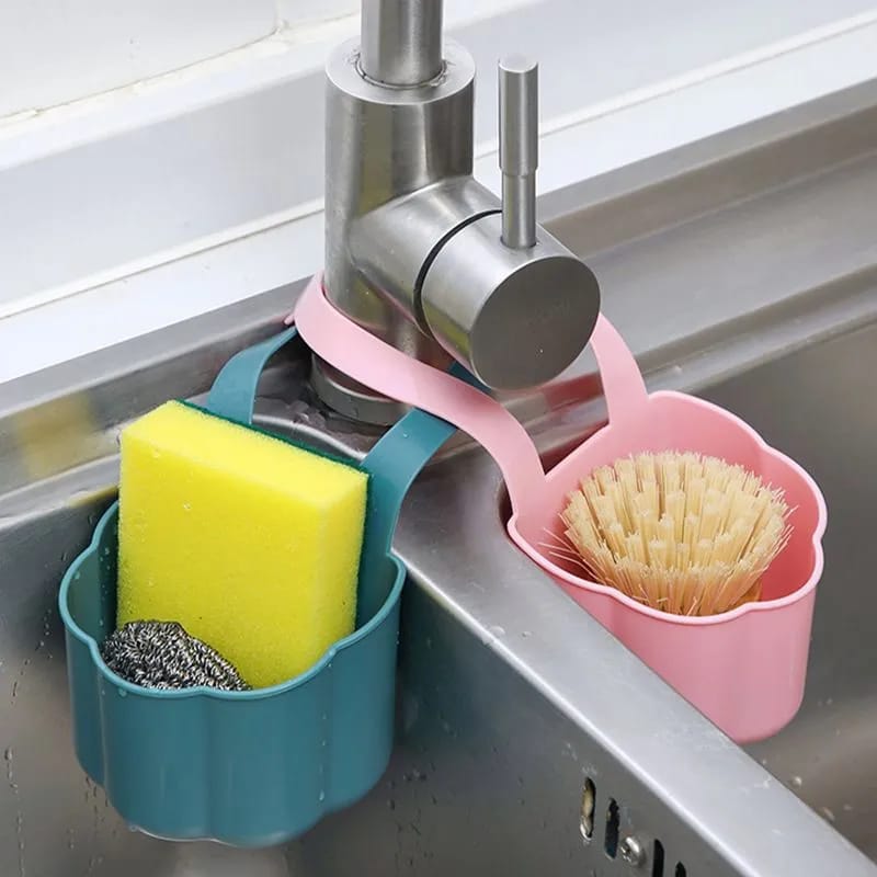 Kitchen Sink Drainer Basket, Hanging Storage for Soap Sponge