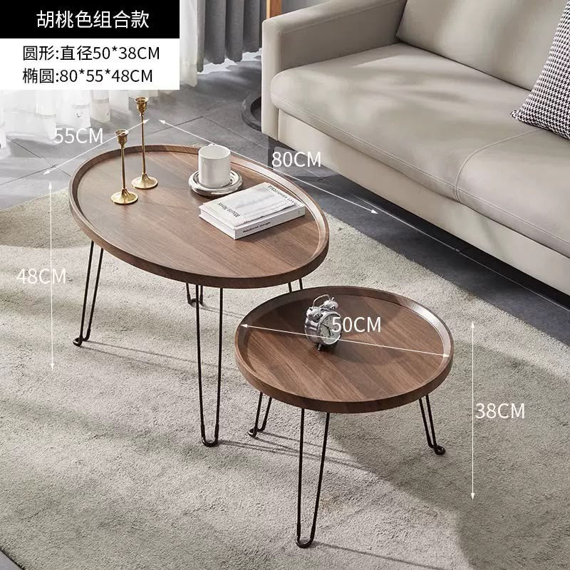Foldable 2 in 1 Nesting Coffee Table Set