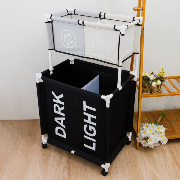 laundry basket with storage rack multi level laundry organiser