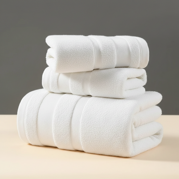 3-Piece Combed Cotton Bath Towel Set
