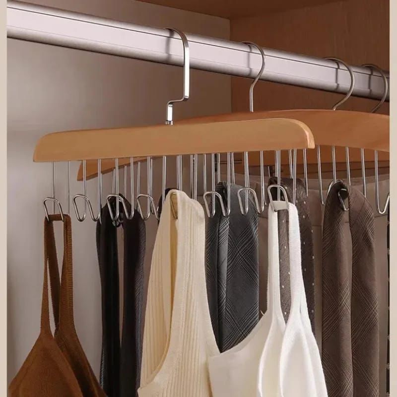 2pcs Wooden Plank Multipurpose Hook Hanger