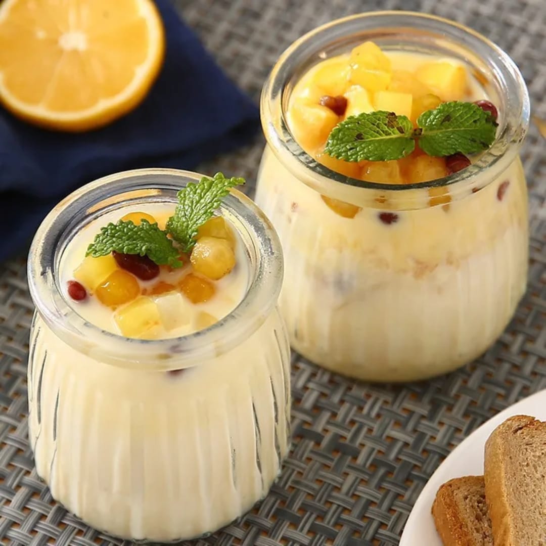 Gemelli Collections Overnight Oats Jar Prep Bottles 4 Piece Set 200ml heat resistant glass leak proof food storage jars