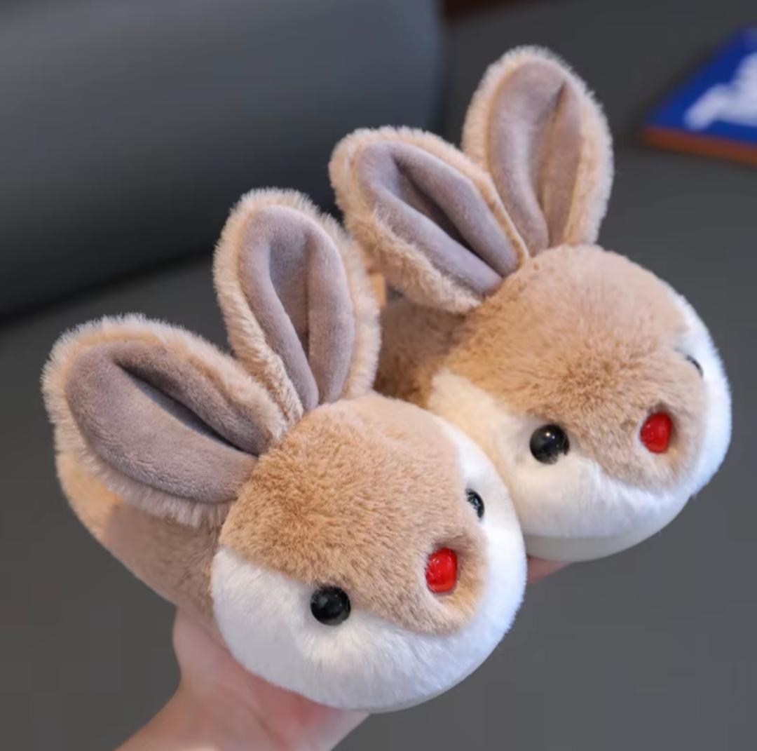 Bunny Ears Plush Kids Indoor Shoes