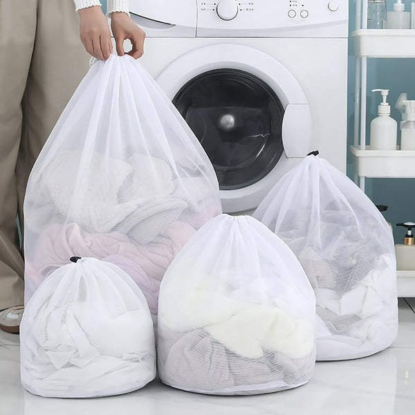 Gemelli Colllection large capacity laundry mesh bag set fabric protection wash bags delicates laundry organisers 4pcs mesh washing bags 60x80 50x60 40x50 30x40 clothes protection laundry storage bags