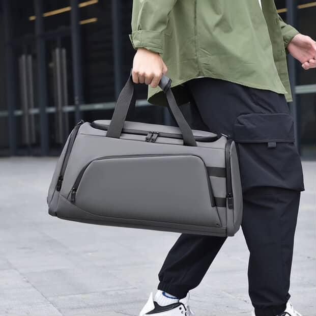 Duffel Bag, Waterproof with Shoe Compartment Backpack Straps