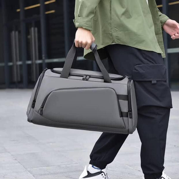 Duffel Bag, Waterproof with Shoe Compartment Backpack Straps