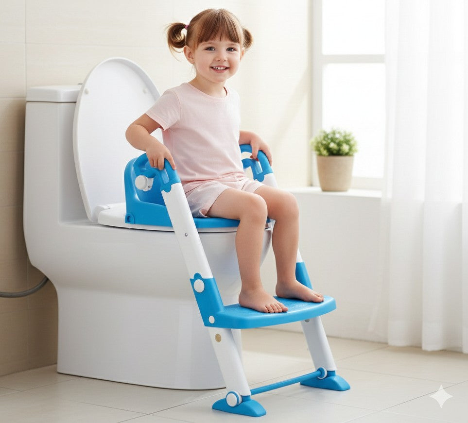 3-in-1 potty ladder with removable potty, adjustable ladder, and soft-grip seat for toddlers