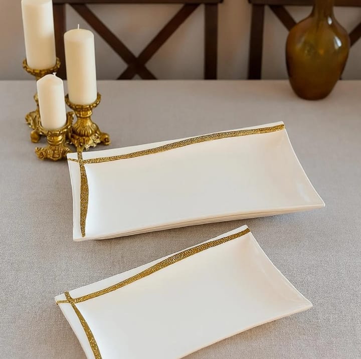 Gold line platter