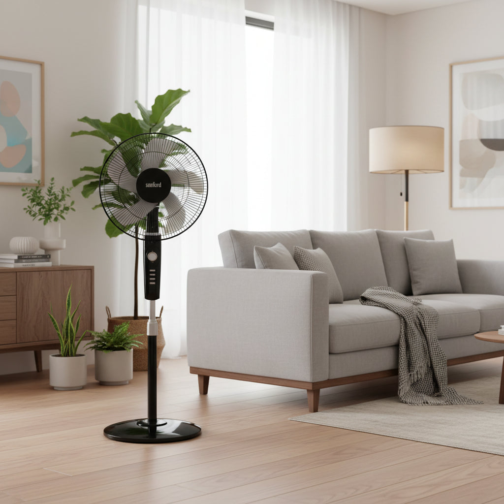 Sanford 16-Inch Stand Fan with Remote Control and LED Display - SF903SFN