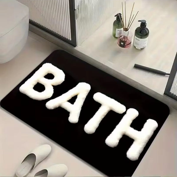 Black Absorbent Diatom Bathroom Mat
