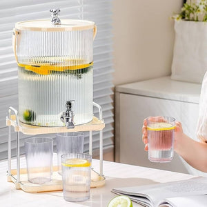 5 litre acrylic cocktail barrel with tap beverage dispenser for fruit juice iced tea cold drinks parties picnics buffets and home entertaining.