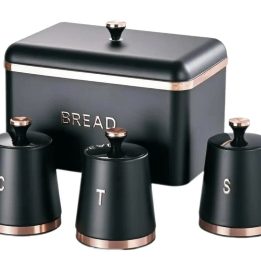 15L Bread Bin With 3 canisters Each 1.3L