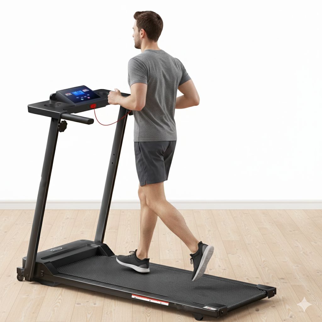 Foldable Walking Pad Treadmill with Bluetooth and Incline