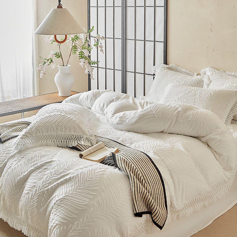Gemelli Colllection 4 piece duvet cover set king size bedding 220x240cm premium soft breathable fabric bed linen set flat sheet 240x270cm pillowcases 48x74cm elegant modern bedroom bedding set luxury home textile set