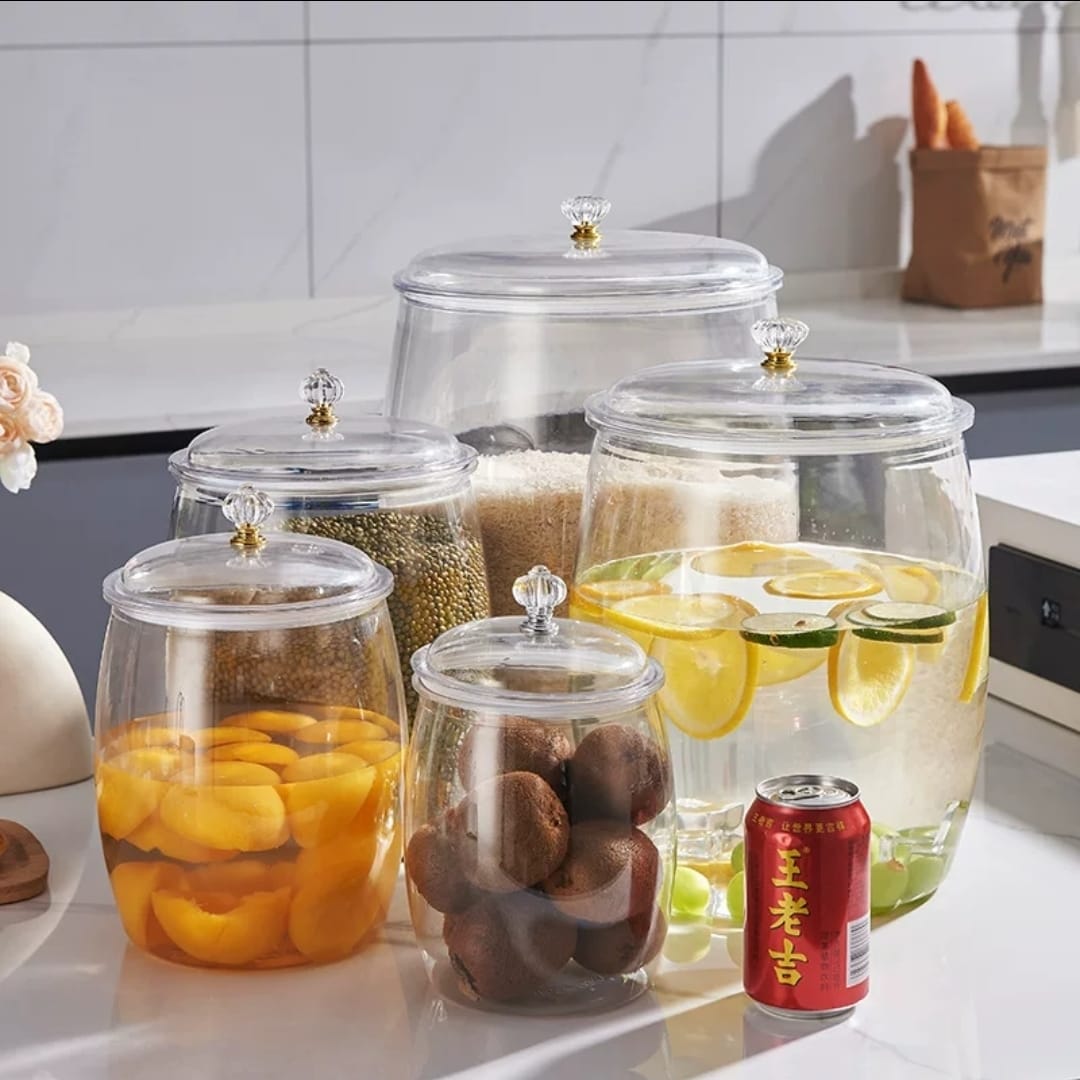 Transparent Large Sealed Storage Jar