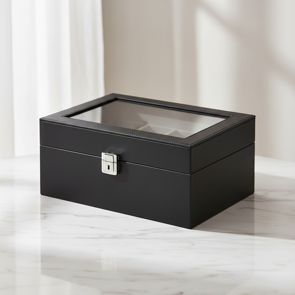 20-Slot Leather Watch Organizer Case